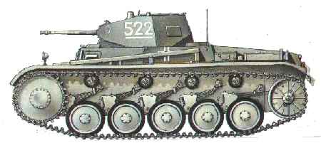 Pz.Kpfw.II Ausf.C 5-я рота 2-го танкового полка 1-й танковой дивизии (5/Pz.Rgt.2,1. Panzer Division), Франция, 1940г.